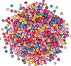 Kinder VBS XXL Perlen|Perlensterne>VBS Holzperlen "Farbmix", 250 g