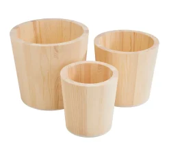 VBS Gefäße|Holz, Mdf & Pappmaché>Holz-Pflanztöpfe, 3er-Set
