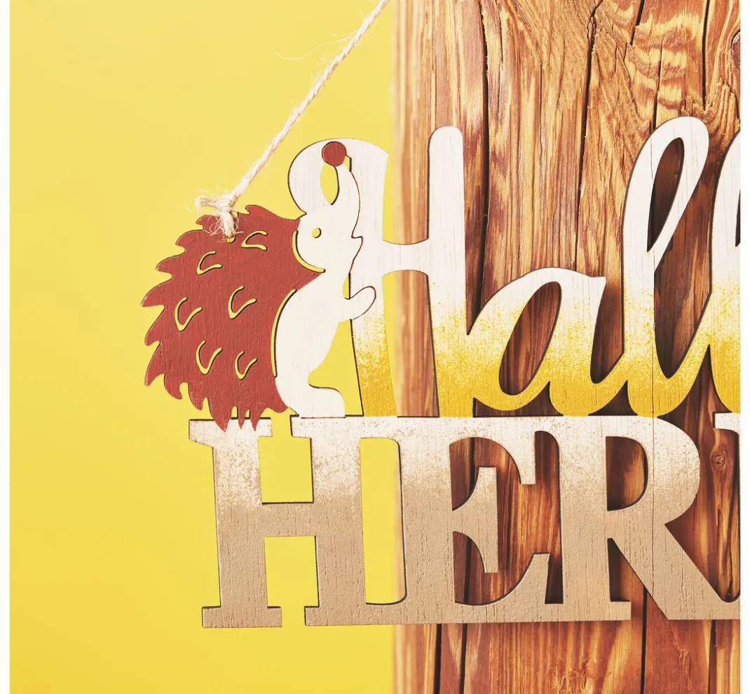 VBS Anhänger|Holz, Mdf & Pappmaché>Holzschild "Hallo Herbst"