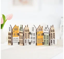 VBS Holz, Mdf & Pappmaché>Holz-Silhouette "Skyline"