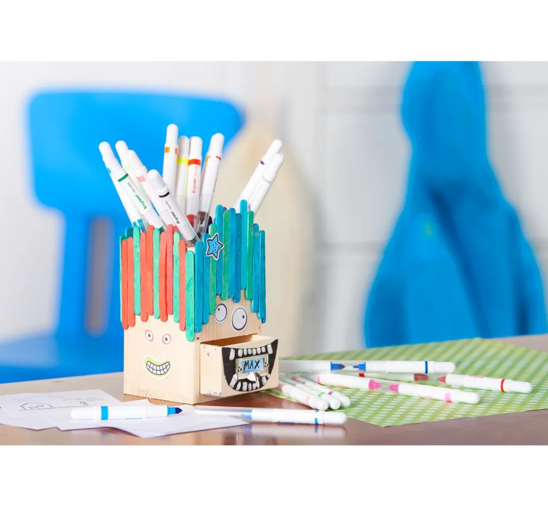 Kinder VBS XXL Holz|Mosaik Basteln>VBS Holzspatel & Rundstäbe "Mega-Set", 300 Teile