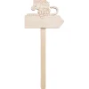 VBS Holz, Mdf & Pappmaché>Holz-Stecker mit Schild "Schneemann"