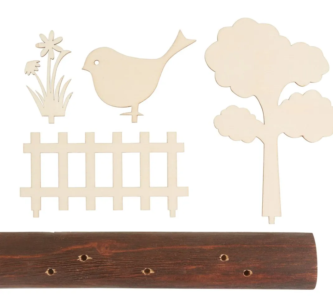 VBS Holz, Mdf & Pappmaché>Holz-Steckmotiv auf Baumstamm