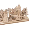VBS Holz, Mdf & Pappmaché>Holz-Steckmotiv "Dorf mit Schneemann"