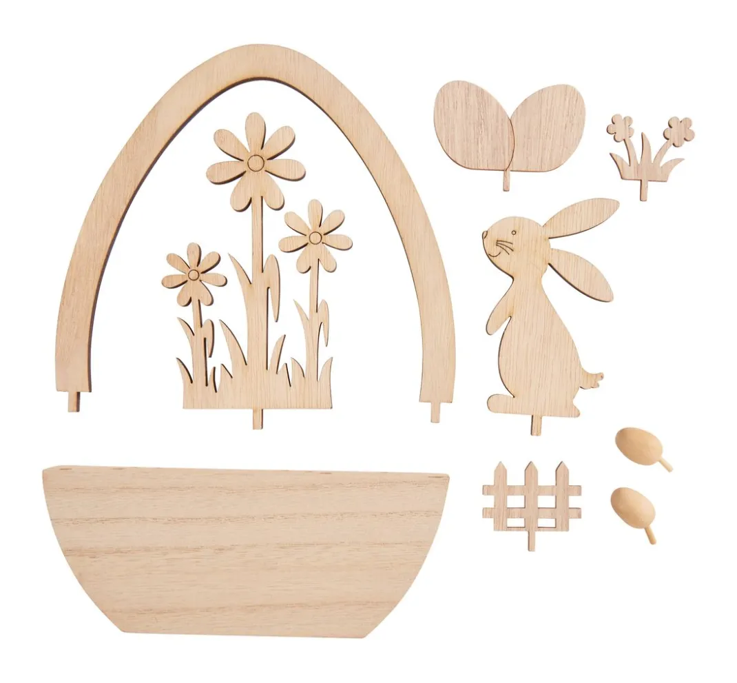 VBS Holz, Mdf & Pappmaché>Holz-Steckmotiv Ei "Meister Lampe"