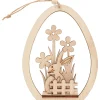 VBS Anhänger|Holz, Mdf & Pappmaché>Holz-Steckmotiv Ei-Anhänger "Hase mit Ei"