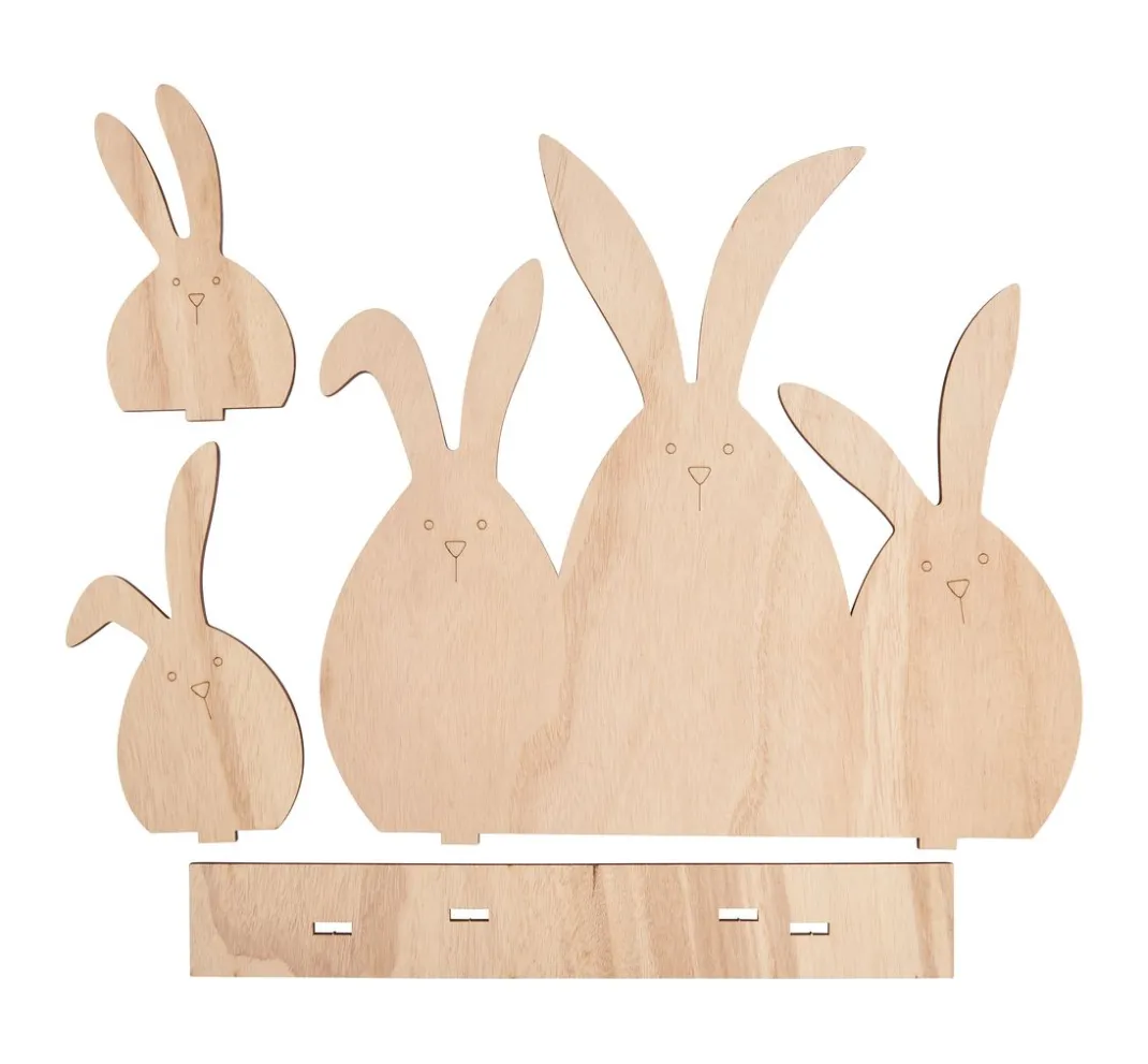 VBS Decoupage|Décopatch>Holz-Steckmotiv "Hasenfamilie"