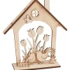 VBS Holz, Mdf & Pappmaché>Holz-Steckmotiv Haus "Frühlingserwachen"