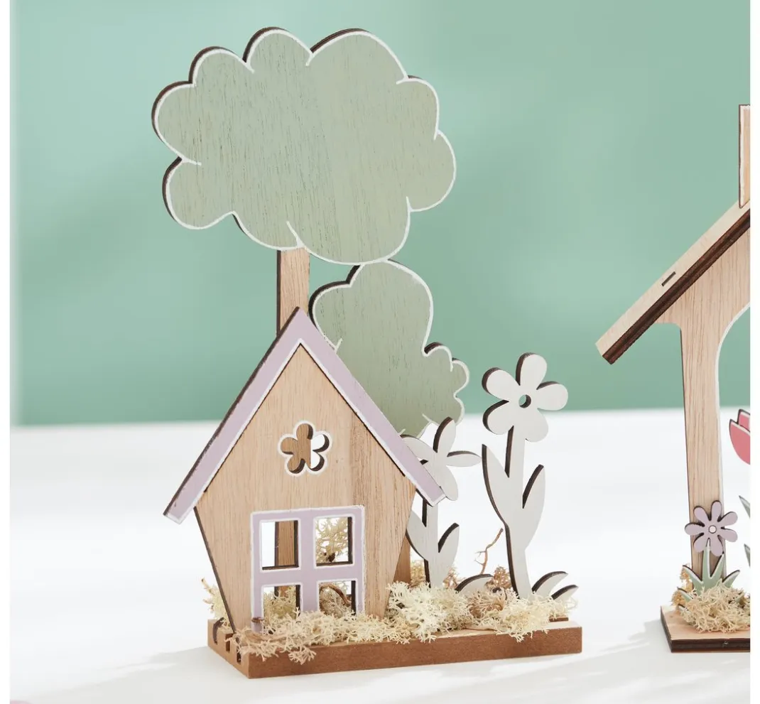 VBS Holz, Mdf & Pappmaché>Holz-Steckmotiv "Haus im Grünen"