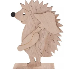 VBS Holz, Mdf & Pappmaché>Holz-Steckmotiv "Igel", 3-tlg.