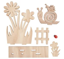 VBS Holz, Mdf & Pappmaché>Holz-Steckmotiv "Schneckengarten"