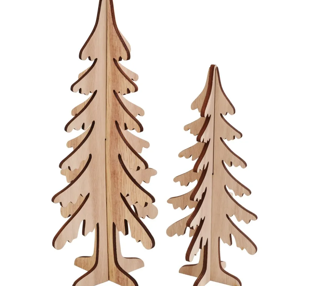 VBS Holz, Mdf & Pappmaché>Holz-Steckmotiv "Tannenbäume", 2er-Set