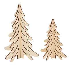 VBS Holz, Mdf & Pappmaché>Holz-Steckmotiv "Tannen", 2er-Set