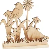 VBS Holz, Mdf & Pappmaché>Holz-Steckmotiv "Vögel in der Blumenwiese"