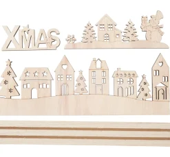 VBS Holz, Mdf & Pappmaché>Holz-Steckmotiv "Weihnachtsdorf Xmas"