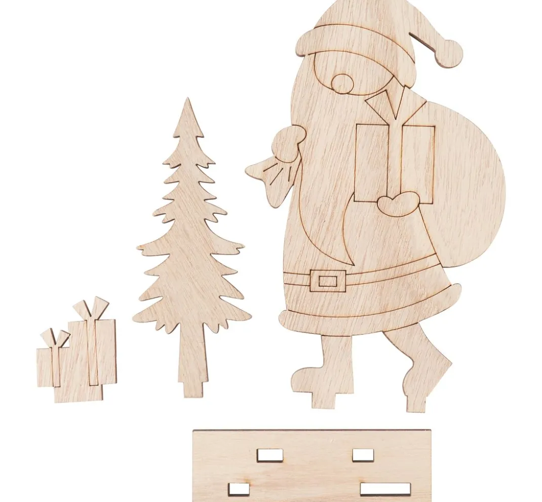 VBS Holz, Mdf & Pappmaché>Holz-Steckmotiv "Weihnachtsmann"