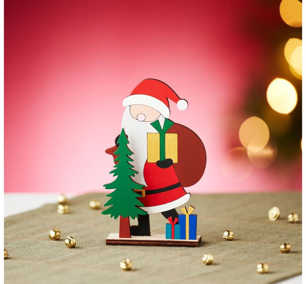 VBS Holz, Mdf & Pappmaché>Holz-Steckmotiv "Weihnachtsmann"