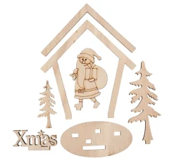 VBS Holz, Mdf & Pappmaché>Holz-Steckmotiv "Xmas Bescherung"