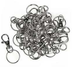 VBS XXL Handy- & Schlüsselanhänger|Karabiner>VBS Karabinerhaken mit Schlüsselring, Ø 25 mm, 25 Stück