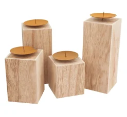 VBS Serviettentechnik|Holz, Mdf & Pappmaché>Kerzenständer, 4er-Set