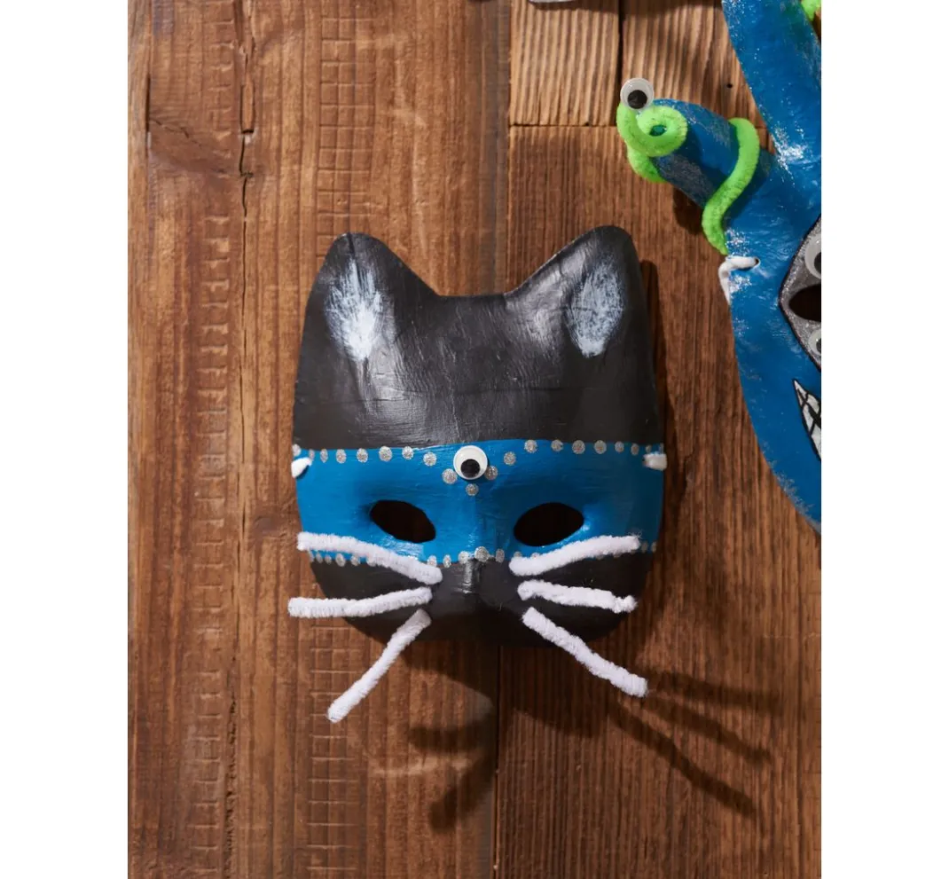 Kinder VBS Papier|Holz>Kinder-Masken, Pappmaché, 6er-Set