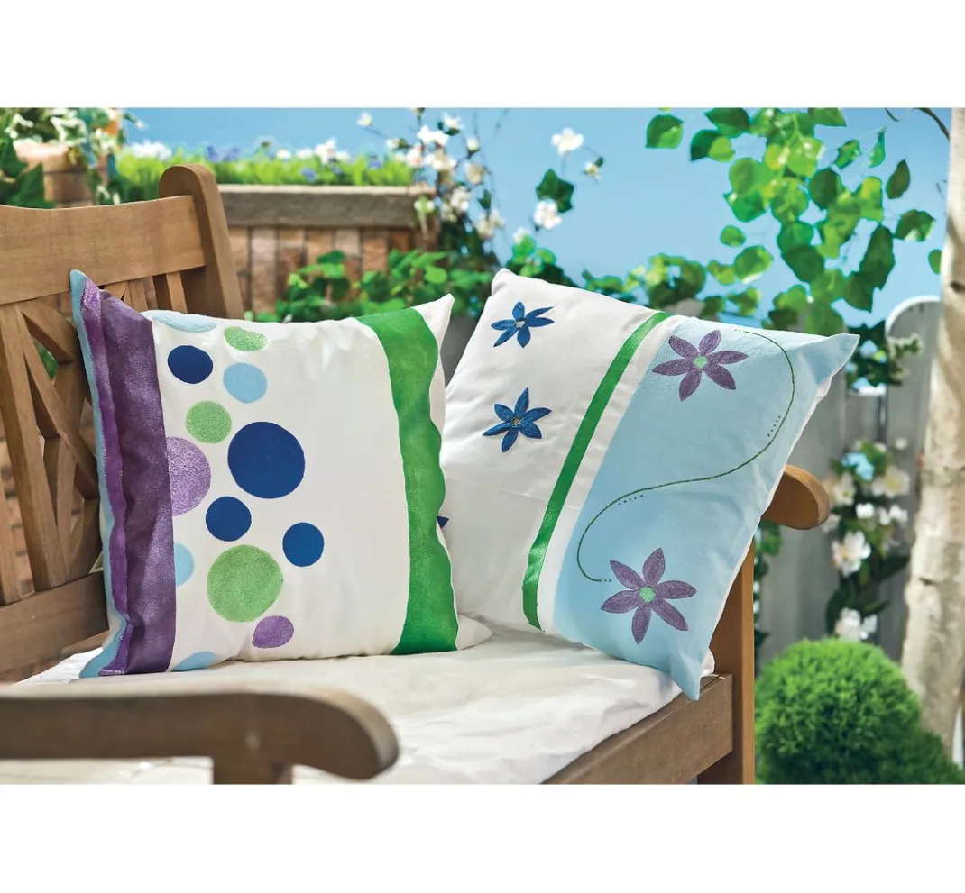 VBS Batik|Textil-Design>Kissenhülle, Weiß, 39 x 39 cm
