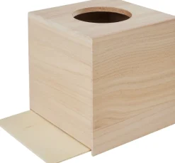 VBS Serviettentechnik|Holz, Mdf & Pappmaché>Kosmetiktuchbox "Quadratisch", mit runder Öffnung