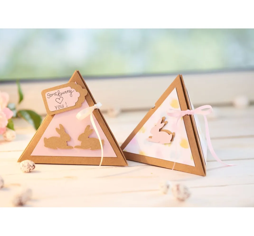 VBS Schachteln & Boxen|Tüten & Anhänger>Kraftkarton Geschenkbox "Pyramide"