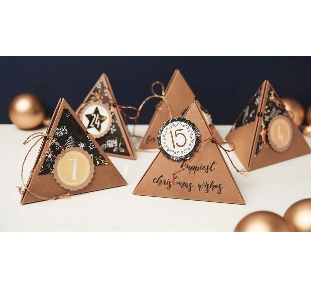 VBS Schachteln & Boxen|Tüten & Anhänger>Kraftkarton Geschenkbox "Pyramide"