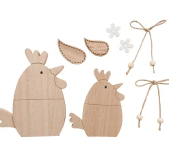 VBS Holz, Mdf & Pappmaché>Kreativ-Hühner, 2er-Set