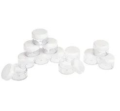 VBS XXL Naturkosmetik|Weiteres>VBS Kunststoffdosen mit Schraubdeckel "Flach", 12 Stück