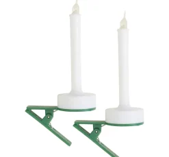 VBS Led-Kerzen & Led-Teelichte>LED-Tannenbaumkerze mit Clip, 2 Stück