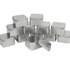 VBS XXL Seifen-Design|Dosen>VBS Metalldosen / Seifendosen "Quadratisch", 12 Stück