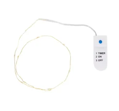 VBS Lichterketten>Micro-LED-Lichterkette, goldfarbener Draht, mit Timer 6/18 Std., 10 LEDs