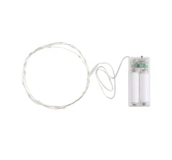 VBS Lichterketten>Micro-LED-Lichterkette, mit Timer, silberfarbener Draht, 30 LEDs
