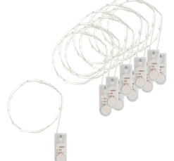VBS XXL Lichterketten>VBS Micro-LED-Lichterketten mit Timer, 10 Stück