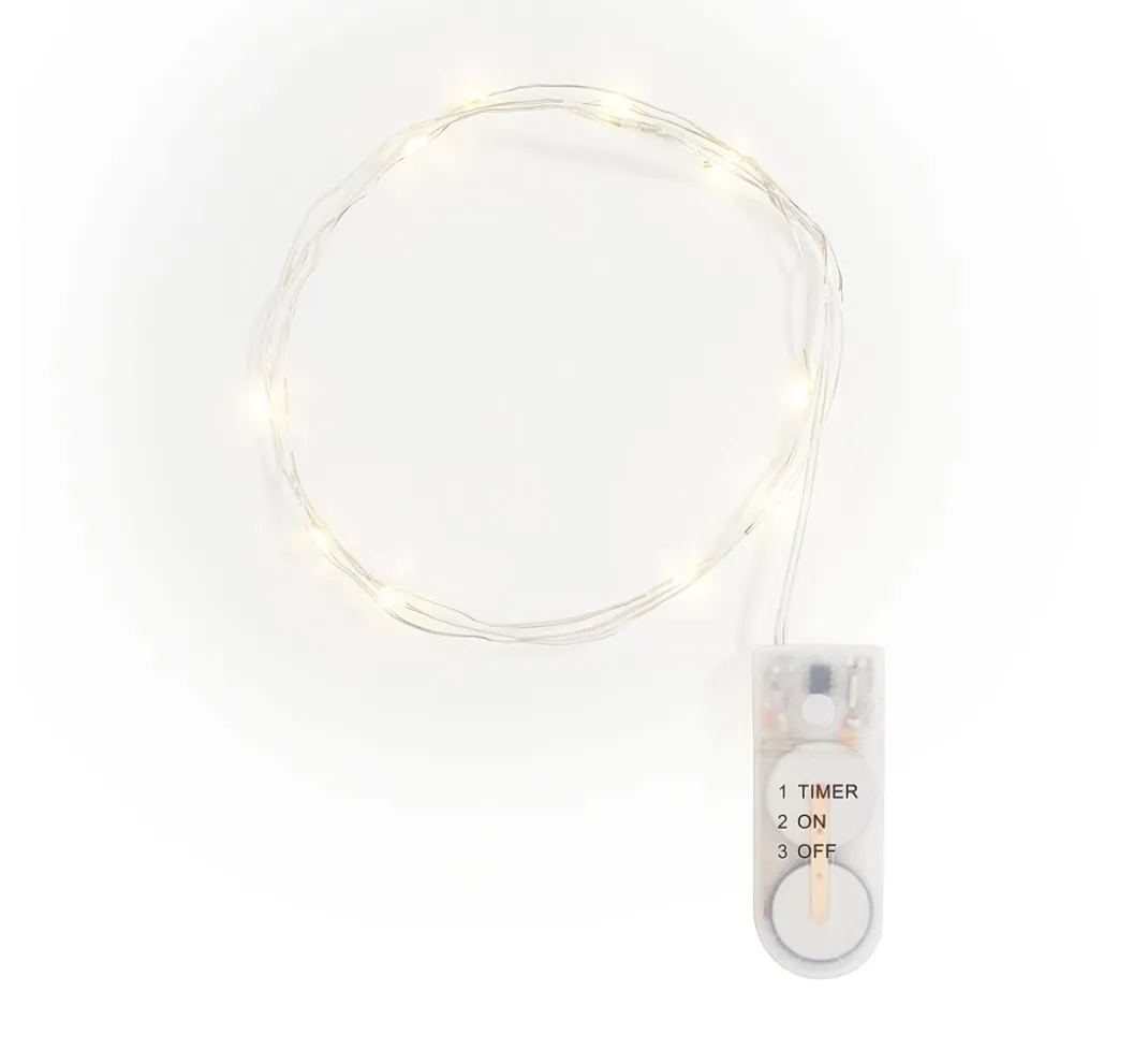 VBS XXL Lichterketten>VBS Micro-LED-Lichterketten mit Timer, 10 Stück