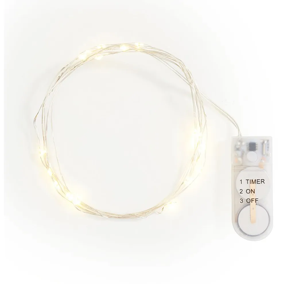 VBS XXL Lichterketten>VBS Micro-LED-Lichterketten mit Timer, 10 Stück