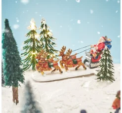 VBS Dekofiguren & -Objekte>Miniatur beweglicher Santaschlitten