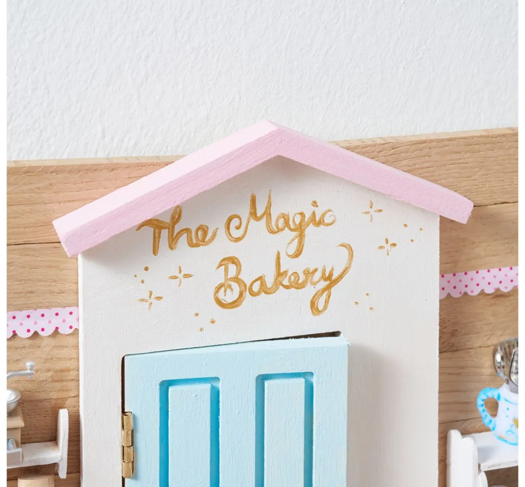 VBS Miniaturen|Holz, Mdf & Pappmaché>Miniatur Eingangstür "Sam" mit Treppenstufen
