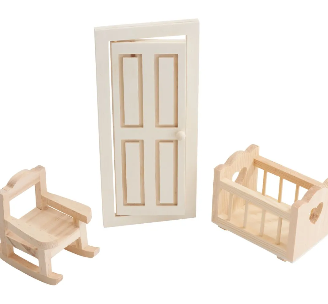 VBS Miniaturen|Holz, Mdf & Pappmaché>Miniatur Schaukelstuhl "Sally"