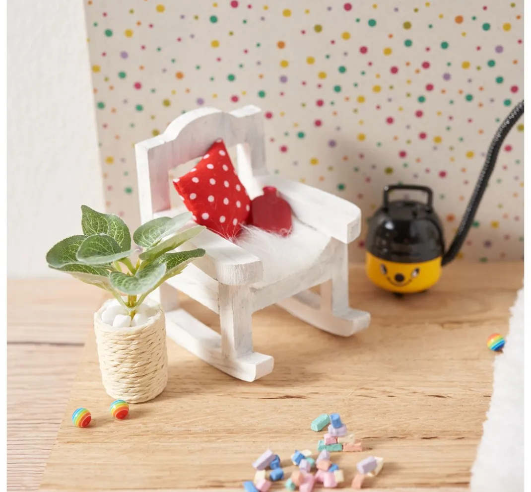 VBS Miniaturen|Holz, Mdf & Pappmaché>Miniatur Schaukelstuhl "Sally"