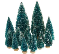 VBS Miniaturen>Miniatur Tannenbaum, 16er-Set, beschneit