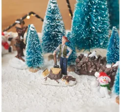 VBS Miniaturen>Miniatur Tannenbaum, 16er-Set, beschneit