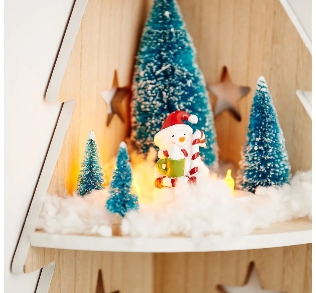 VBS Miniaturen>Miniatur Tannenbaum, 16er-Set, beschneit