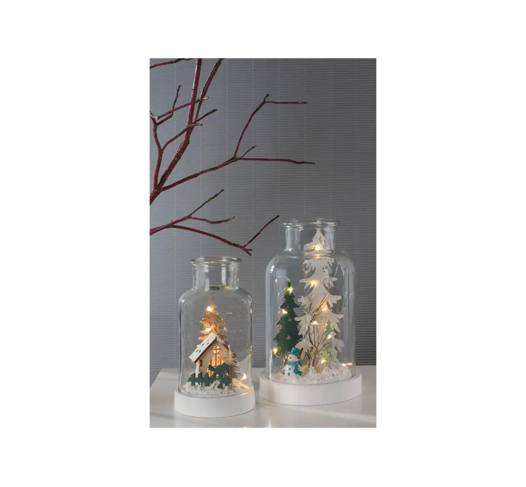 VBS Miniaturen>Miniatur Tannenbaum, 16er-Set, beschneit