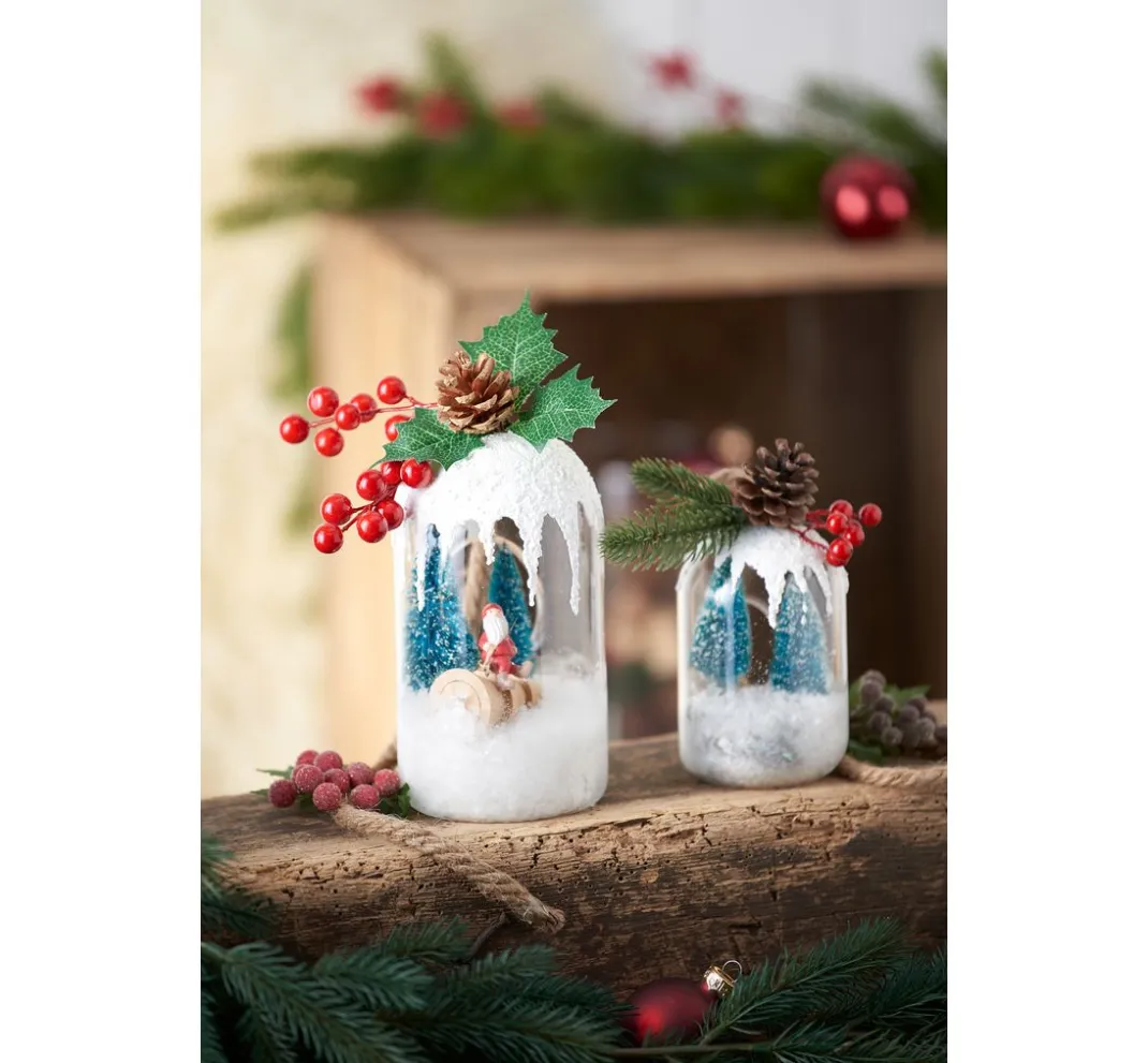 VBS Miniaturen>Miniatur Tannenbaum, 16er-Set, beschneit
