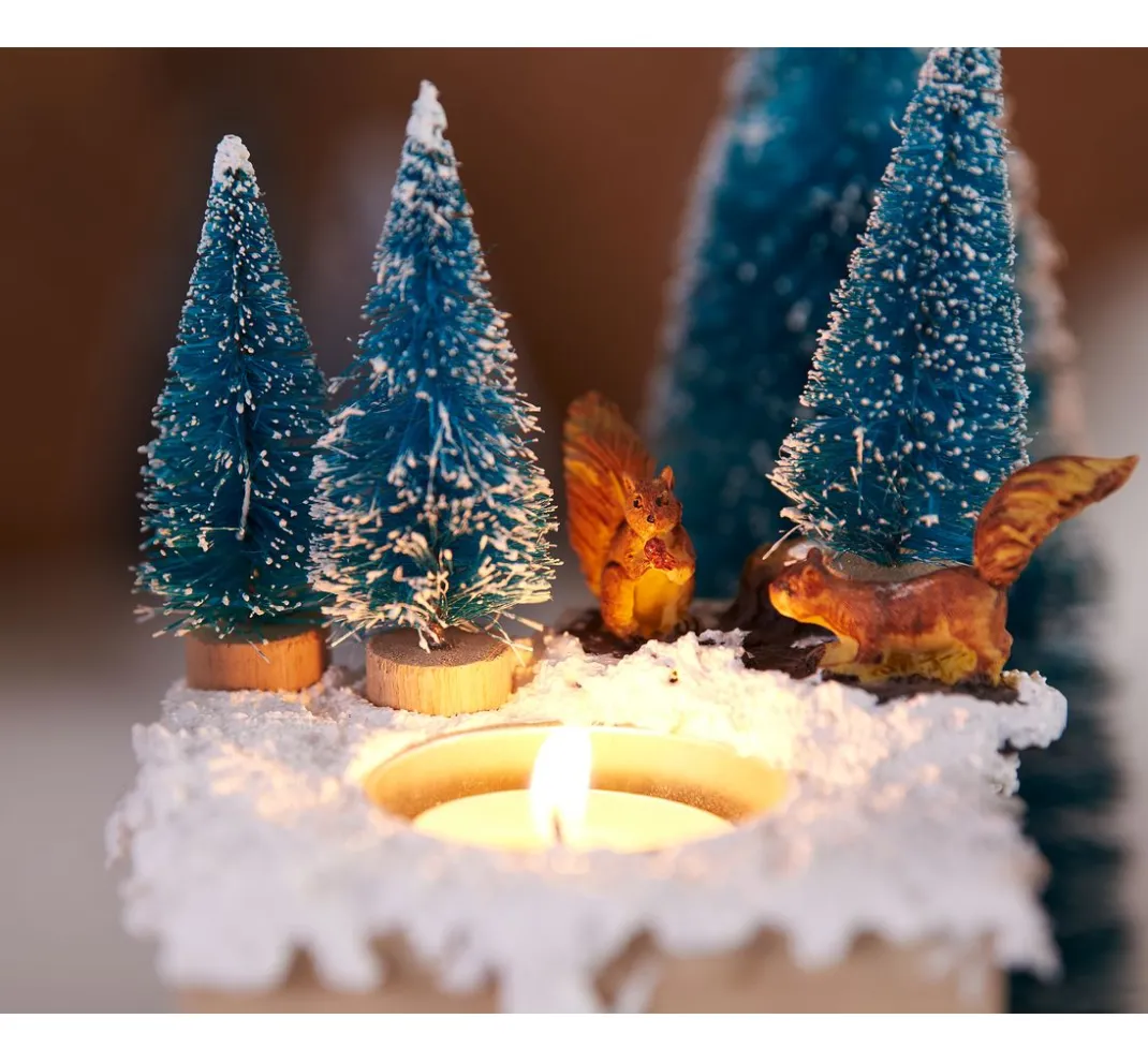 VBS Miniaturen>Miniatur Tannenbaum, 16er-Set, beschneit