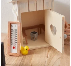 VBS Miniaturen|Holz, Mdf & Pappmaché>Miniatur Toilettenhäuschen