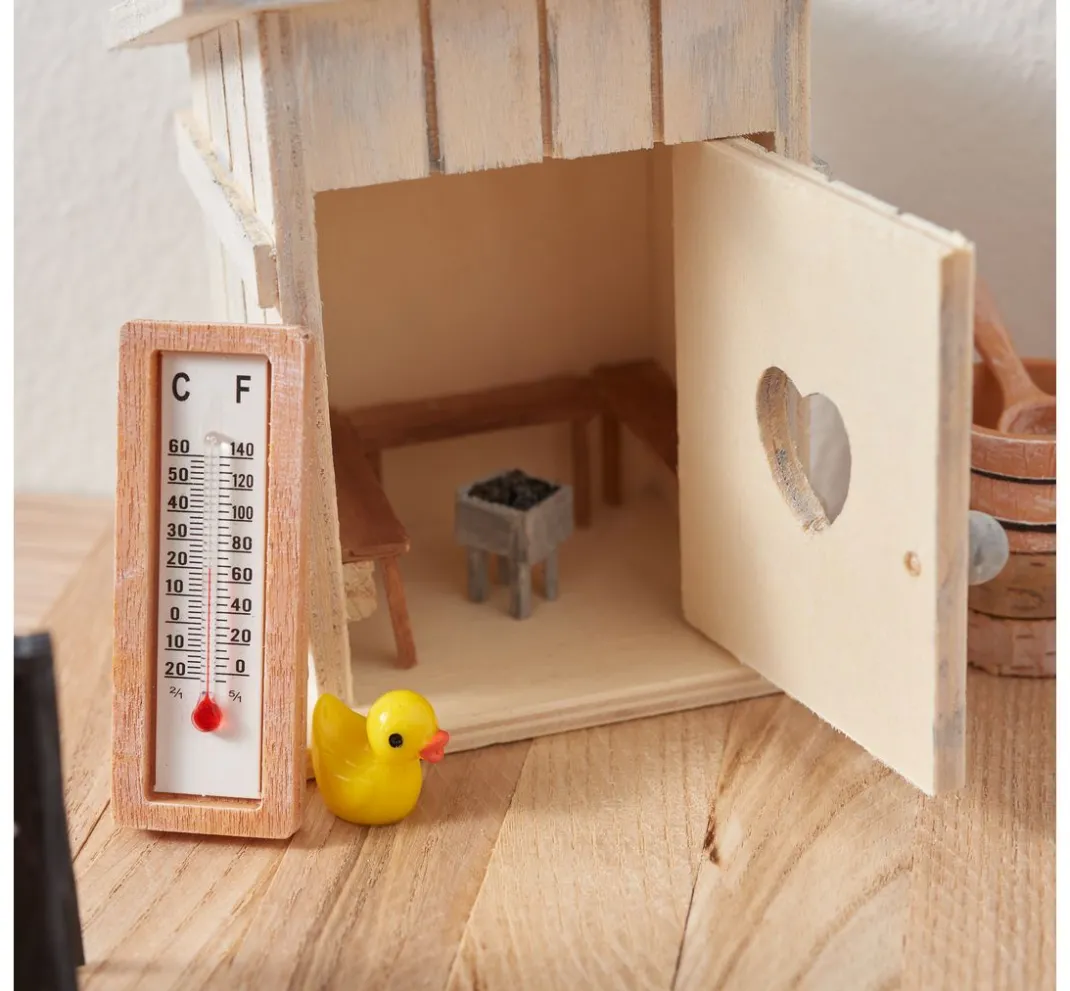 VBS Miniaturen|Holz, Mdf & Pappmaché>Miniatur Toilettenhäuschen